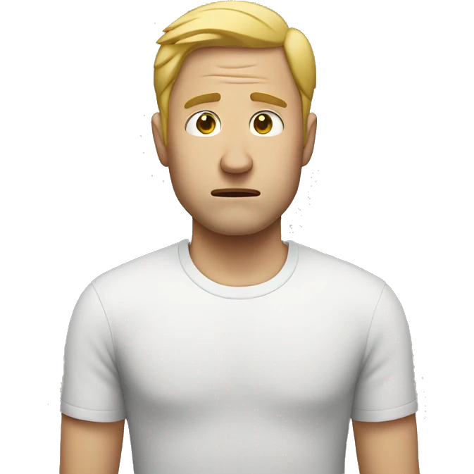 White man crying emoji