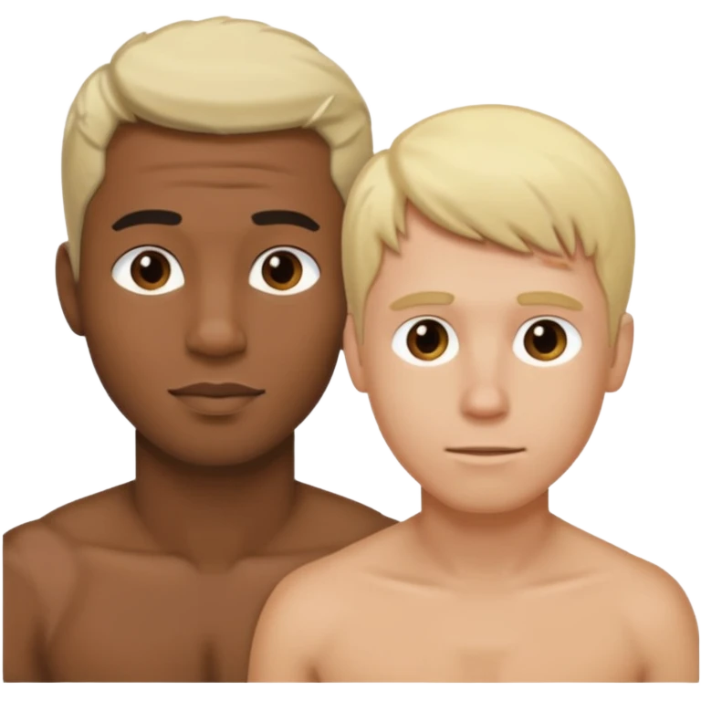 black male and white blond male sex emoji