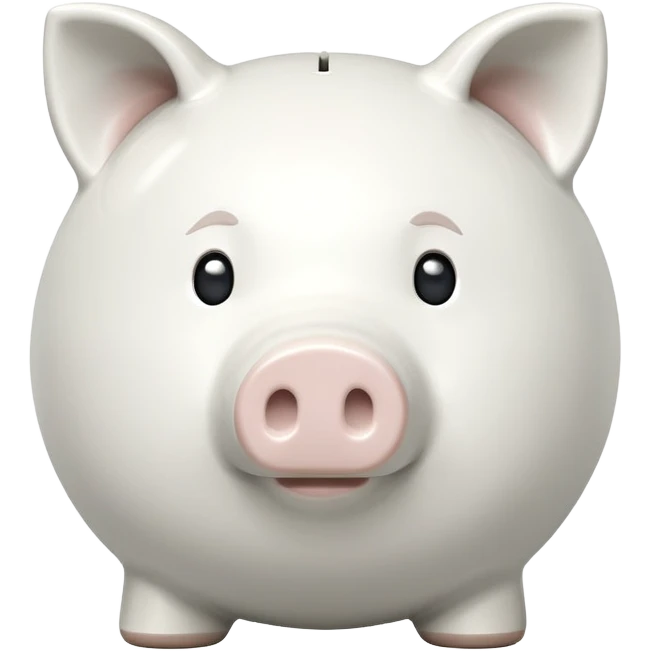 white piggy bank emoji