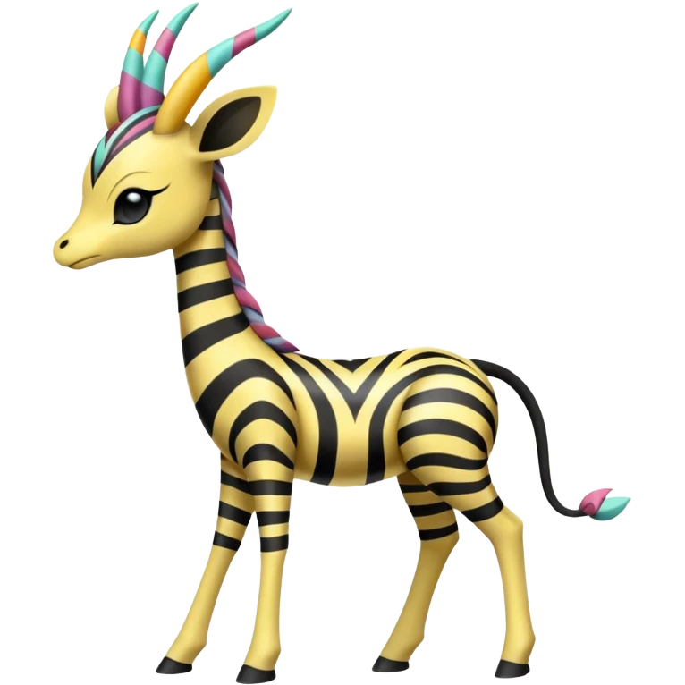 zig-zag-patterned tribal tropical hot spotted striped Meloetta-Giraffarig-Giratina-Noibat-Pokémon-Fakémon-fusion-hybrid-creature emoji