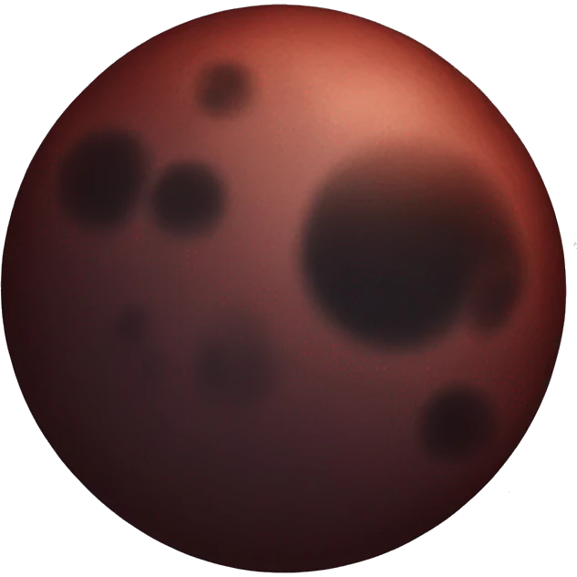 dark red moon emoji