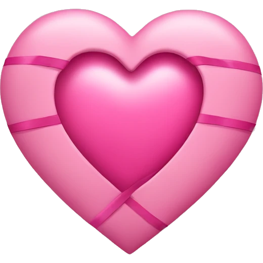 pink heart with small ribbon emoji