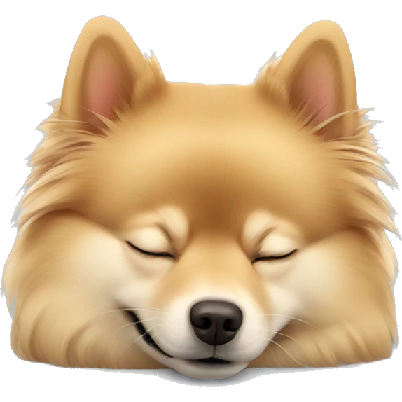 Sleeping german spitz emoji
