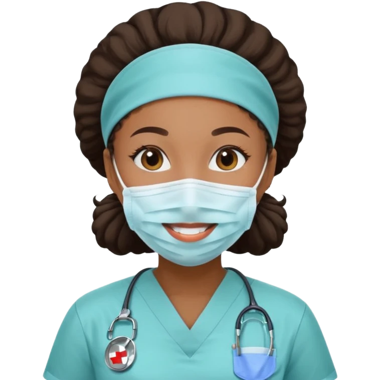 young black woman nurse emoji