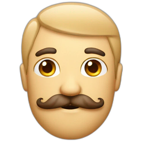 moustache with beard emoji