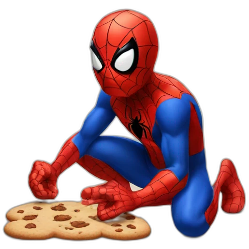 spiderman making cookies emoji