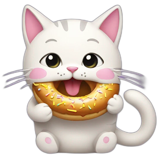  Cat eating a donut  emoji