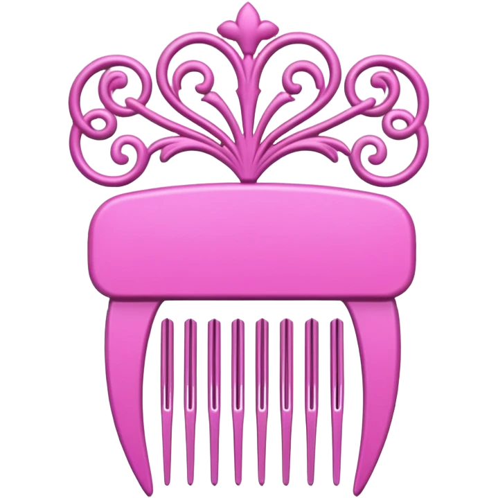 pink royal comb emoji