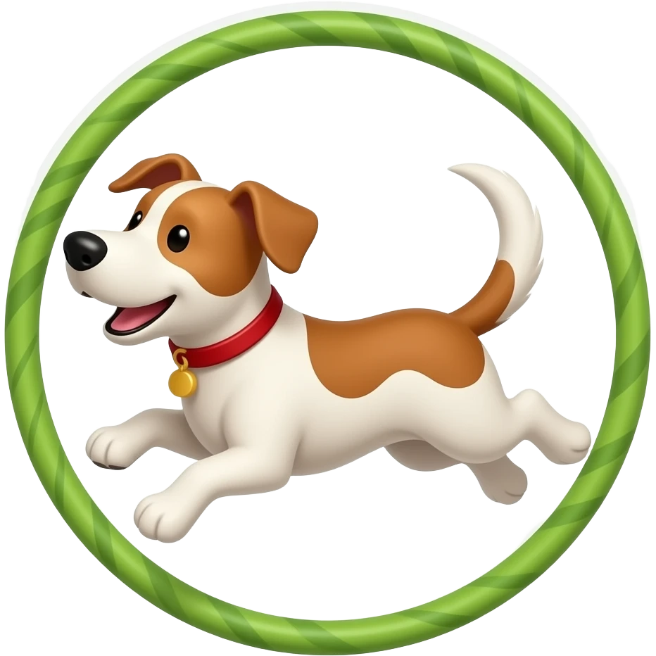 dog running around in a circle with the zoomies emoji