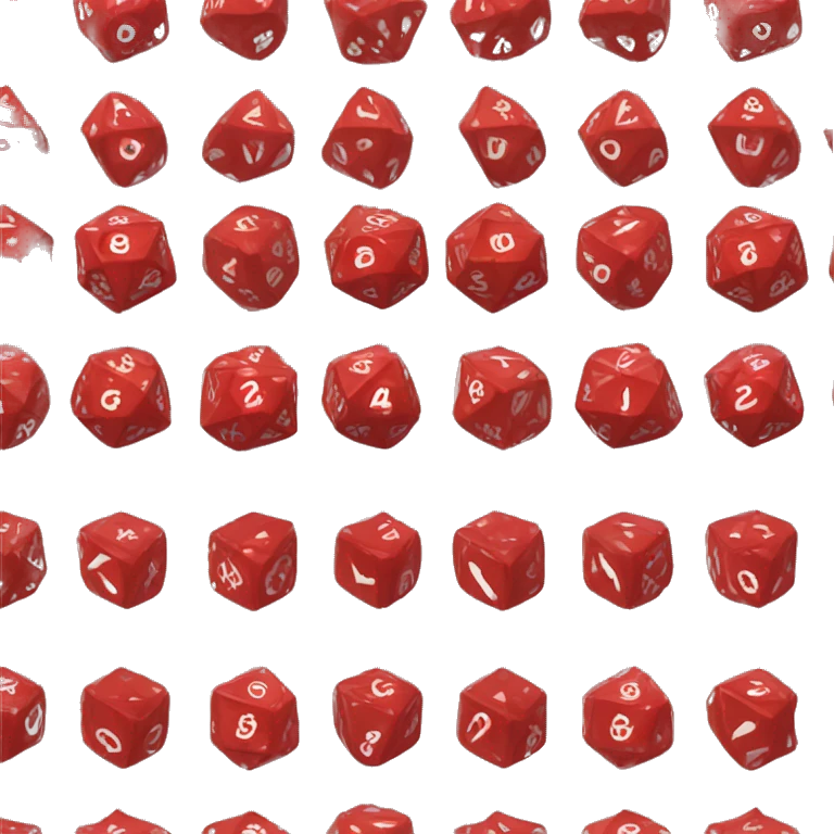 Red D20 dice emoji