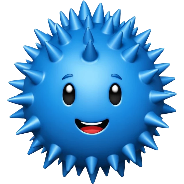 Spiky Stress Ball blue emoji