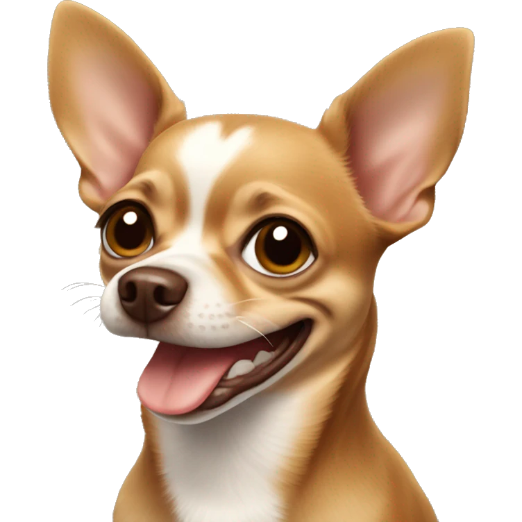 Brown chihuahua smiling emoji