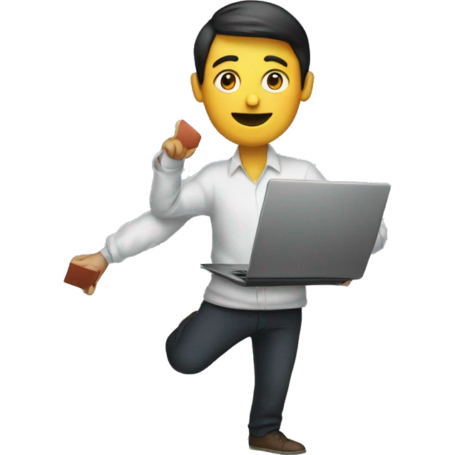 someone juggling a laptop emoji