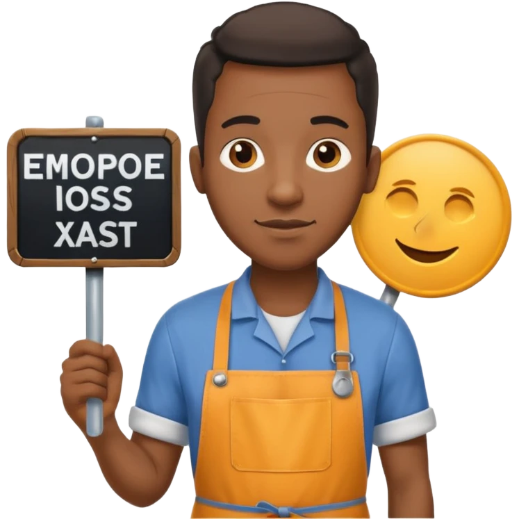 Street Sign Maker black man emoji