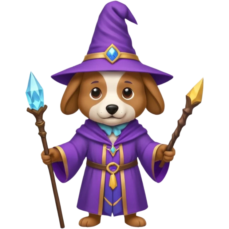 Dog wizard emoji