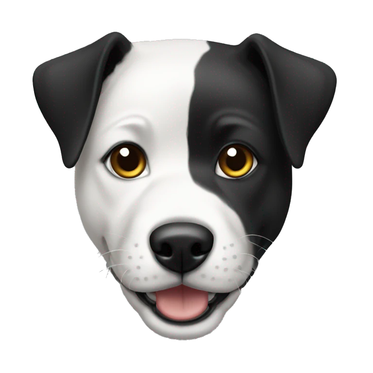 Perro blanco con negro  emoji