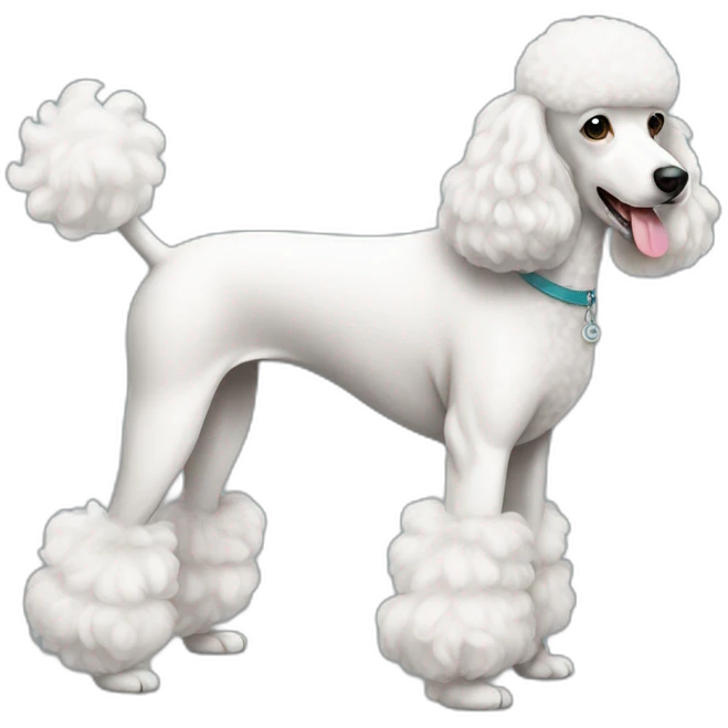 Poodle white emoji