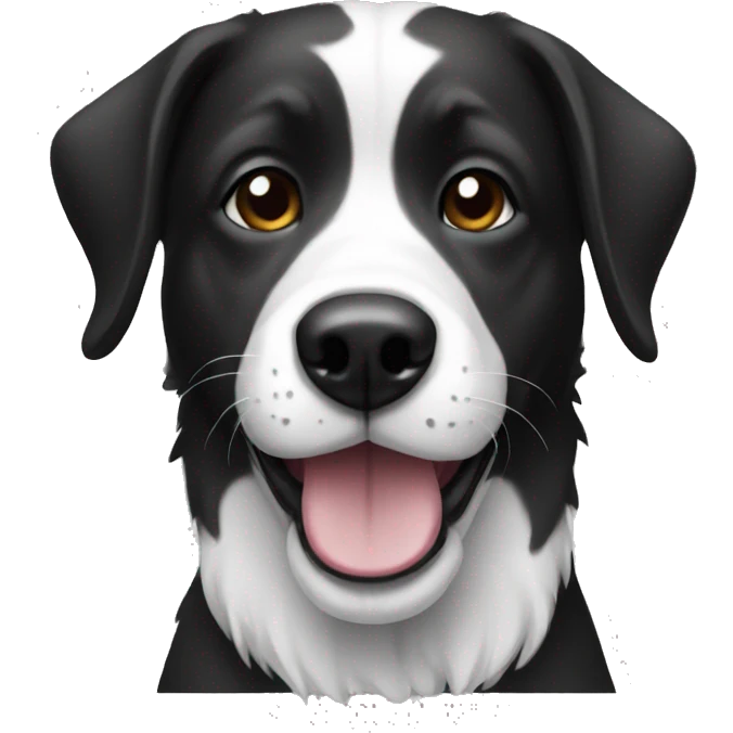 Dog black and white emoji