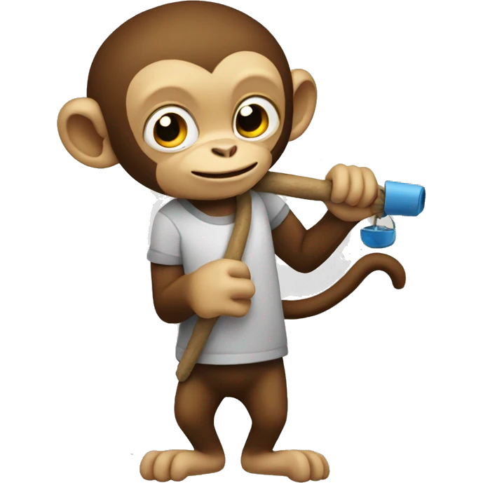 Monkey working emoji