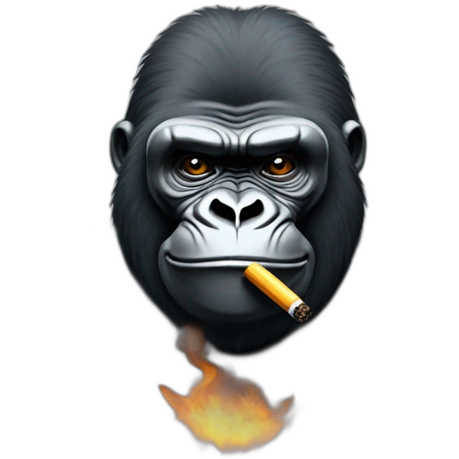 A gorilla in smoking emoji