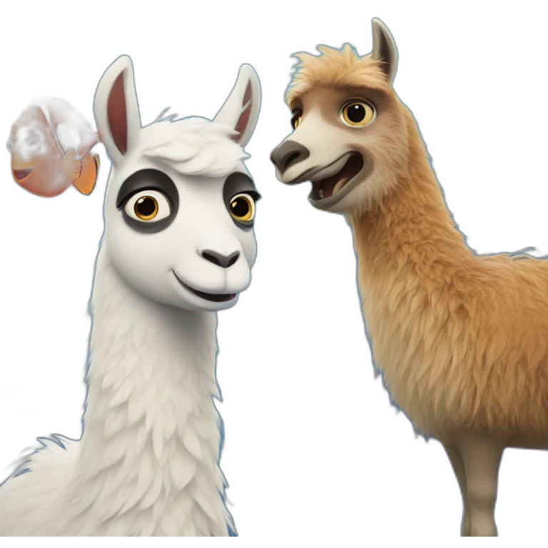 finding dory with a llama emoji