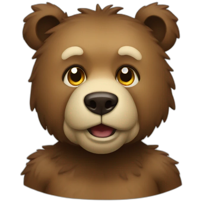 Urso zangado emoji