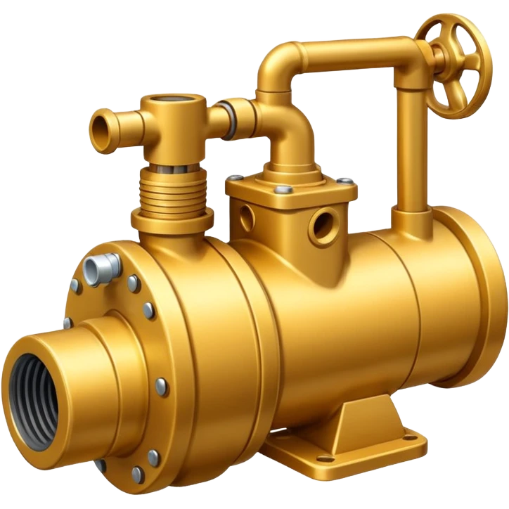 Plumbing pump, digital art emoji style, with clean lines, no face on objects, white background emoji