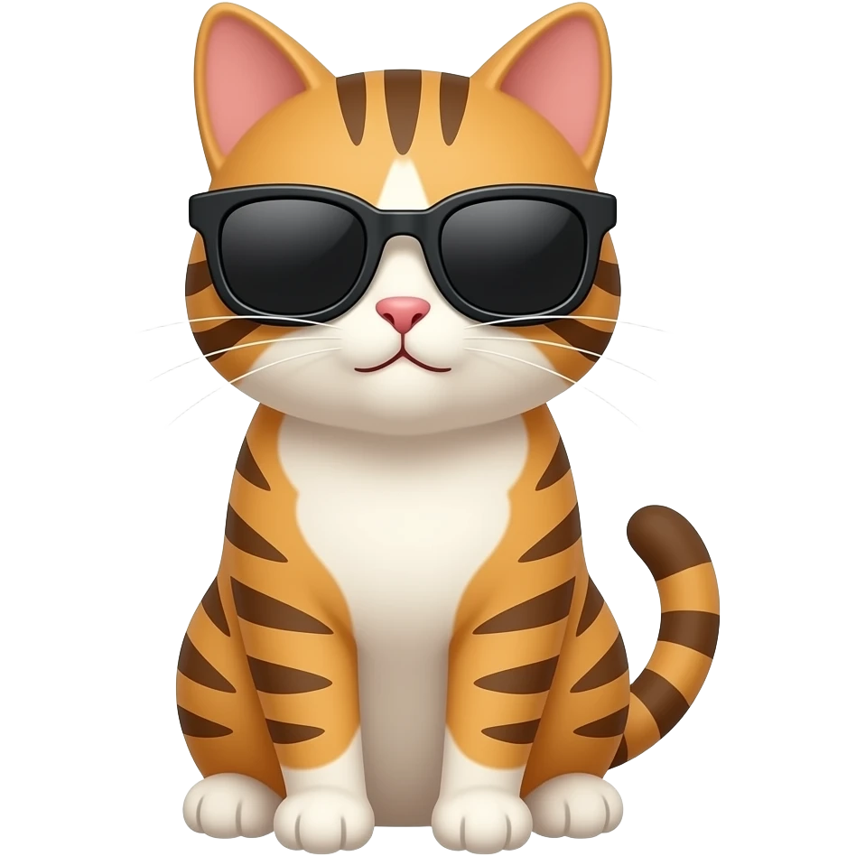 Cat wearing sunglasses emoji