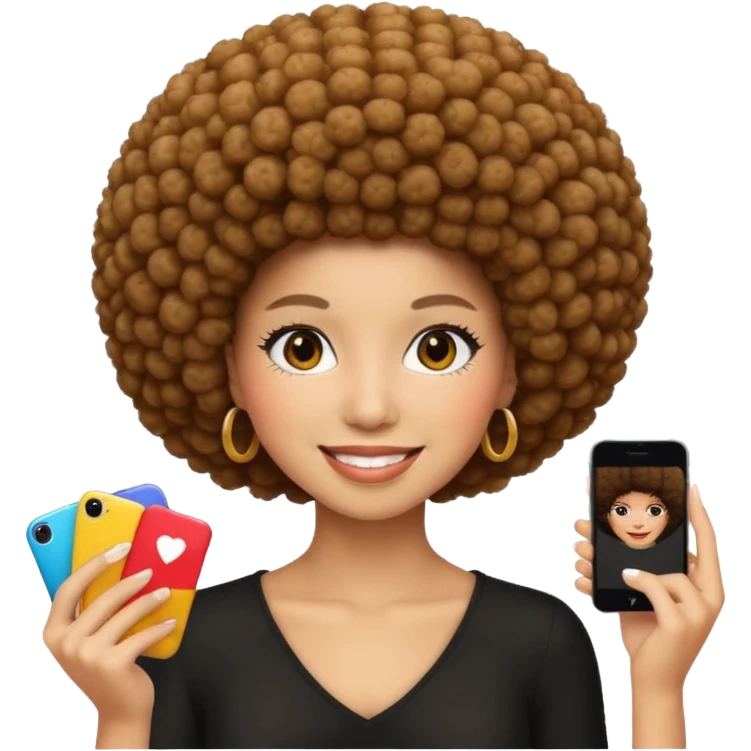 women ios emoji afro emoji