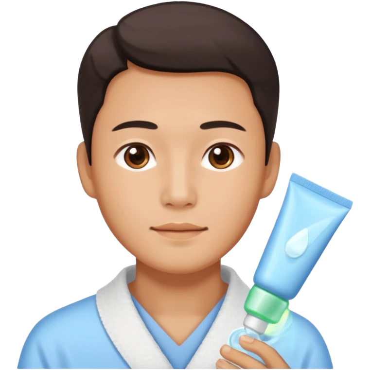 chinese man doing skincare emoji