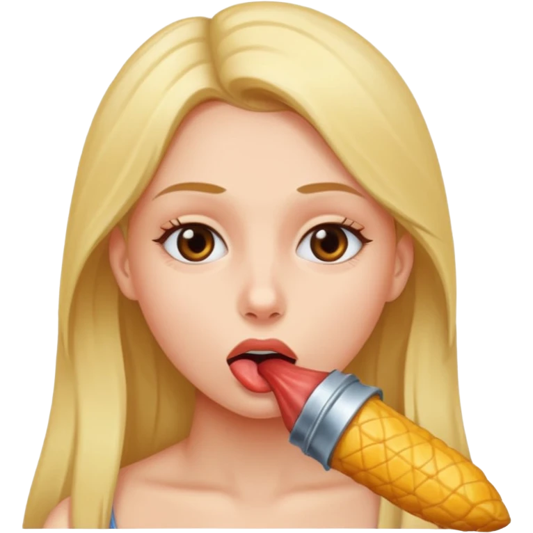 Girl sucking on cock emoji