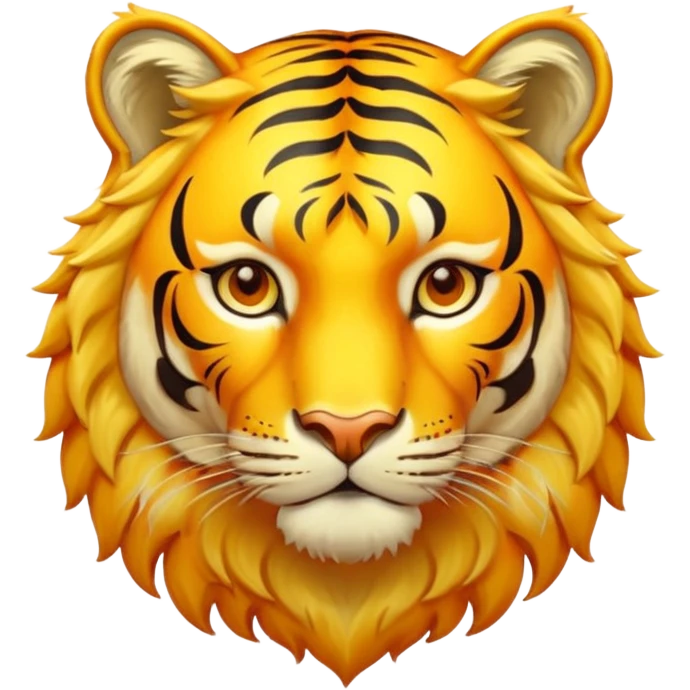 Gold tiger holding a sun ☀️🐯 emoji