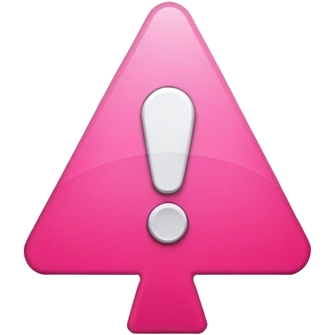 pink alert icon with "!" emoji
