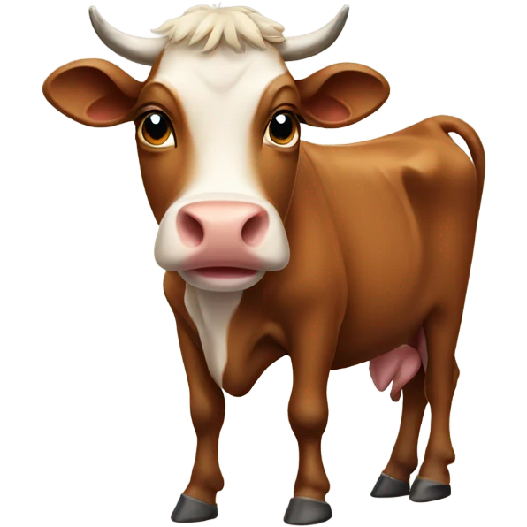 Brown cow emoji