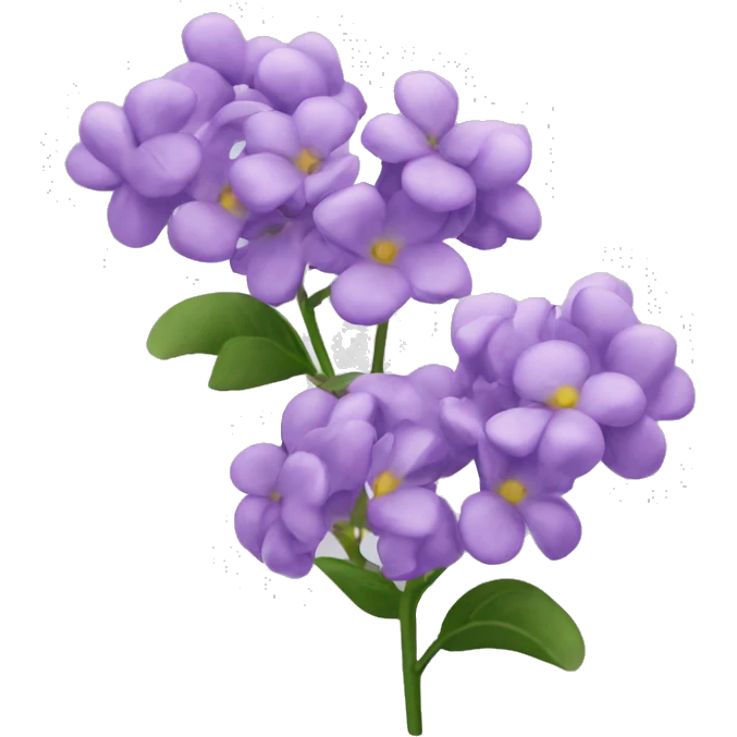 3 flores lilas emoji