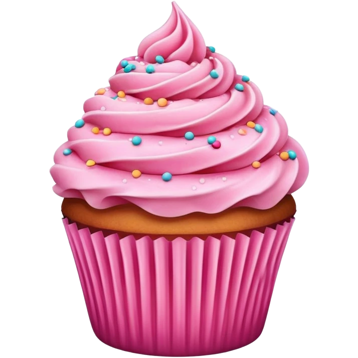 cupcake with pink icing emoji