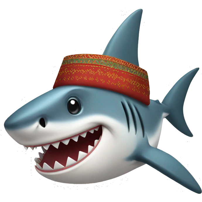 shark with moroccan hat  emoji