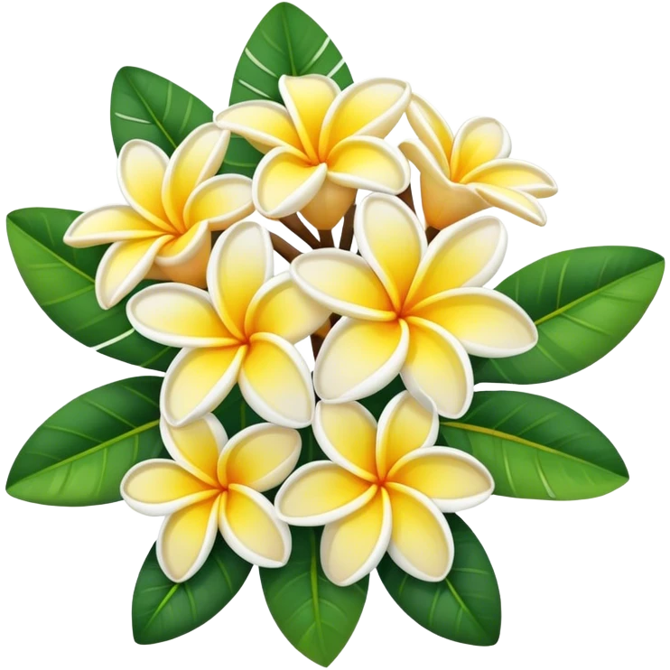 Frangipani bouquet emoji