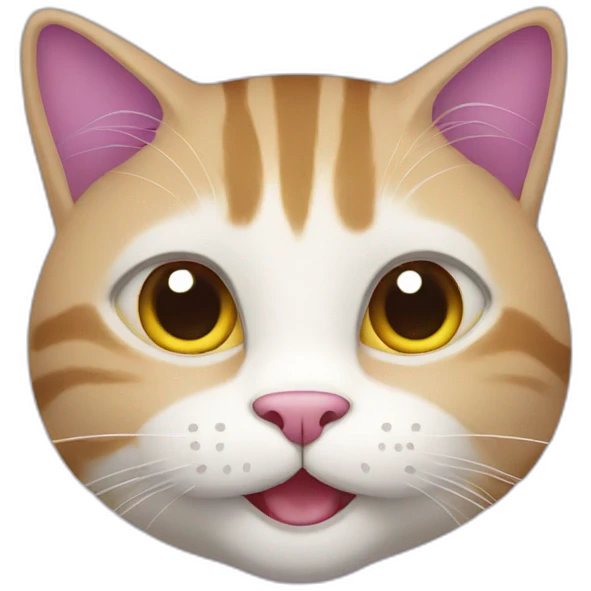 happy face cat purple emoji