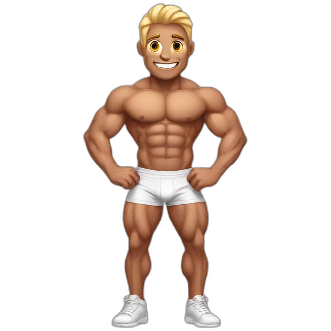 bodybuilder bodybuilder in underwear emoji