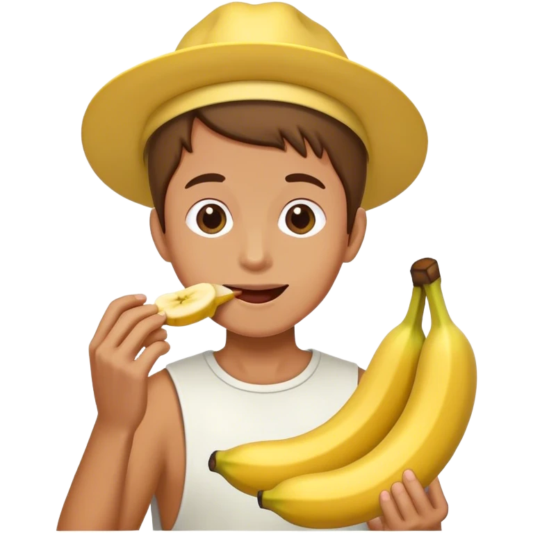 Cake eating bana emoji