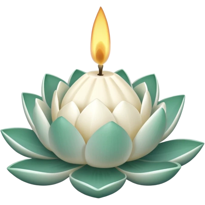 a lotus candle emoji