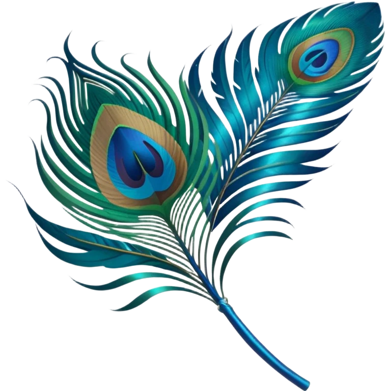 Peacko feather emoji
