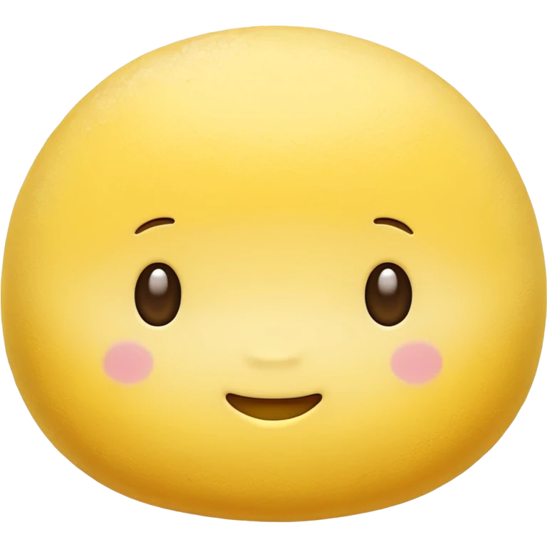 One Yellow mochi no eyes emoji