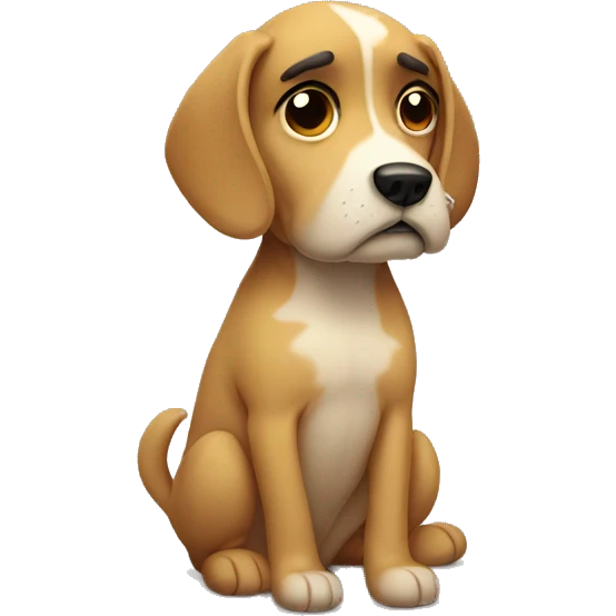 sad dog emoji