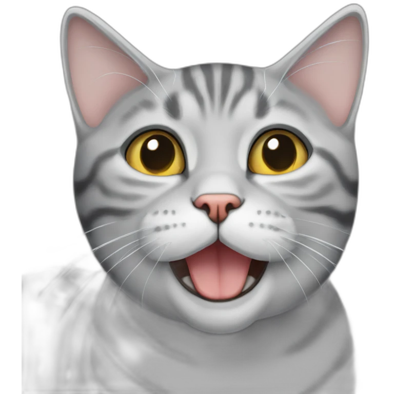 cat-grey-American shorthair cat-weep emoji
