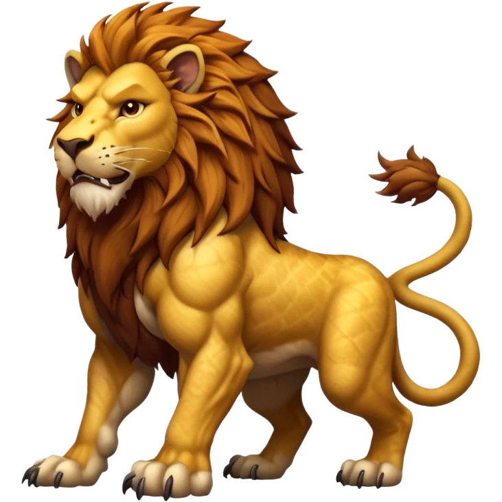 make a hyper realistic mythical lion creature with great detail emoji