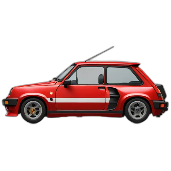 Renault r5 turbo 2 rouge emoji