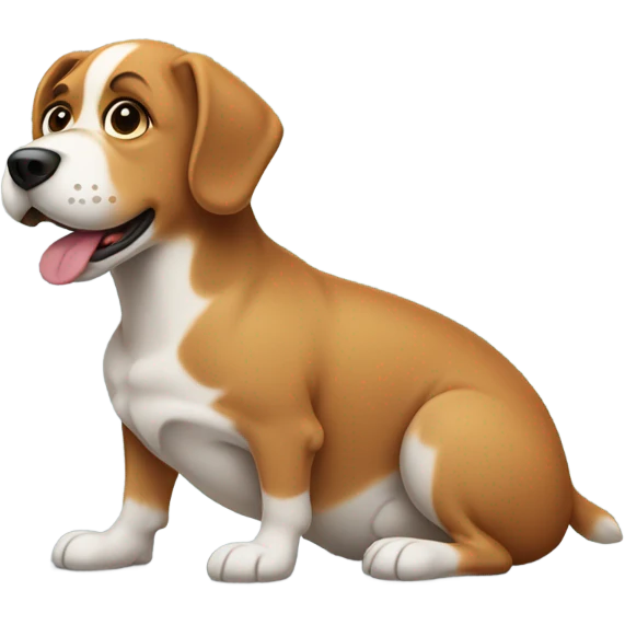Pregnant dog  emoji