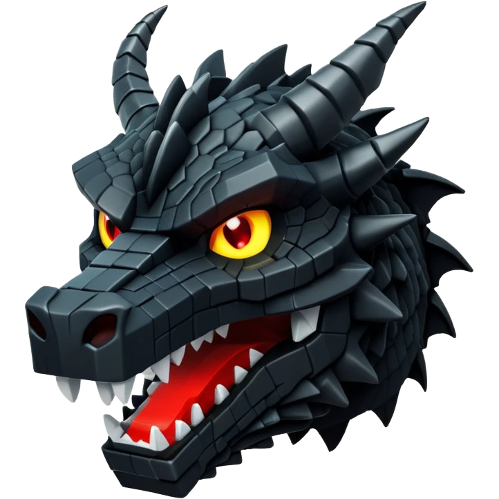 Minecraft black dragon head emoji